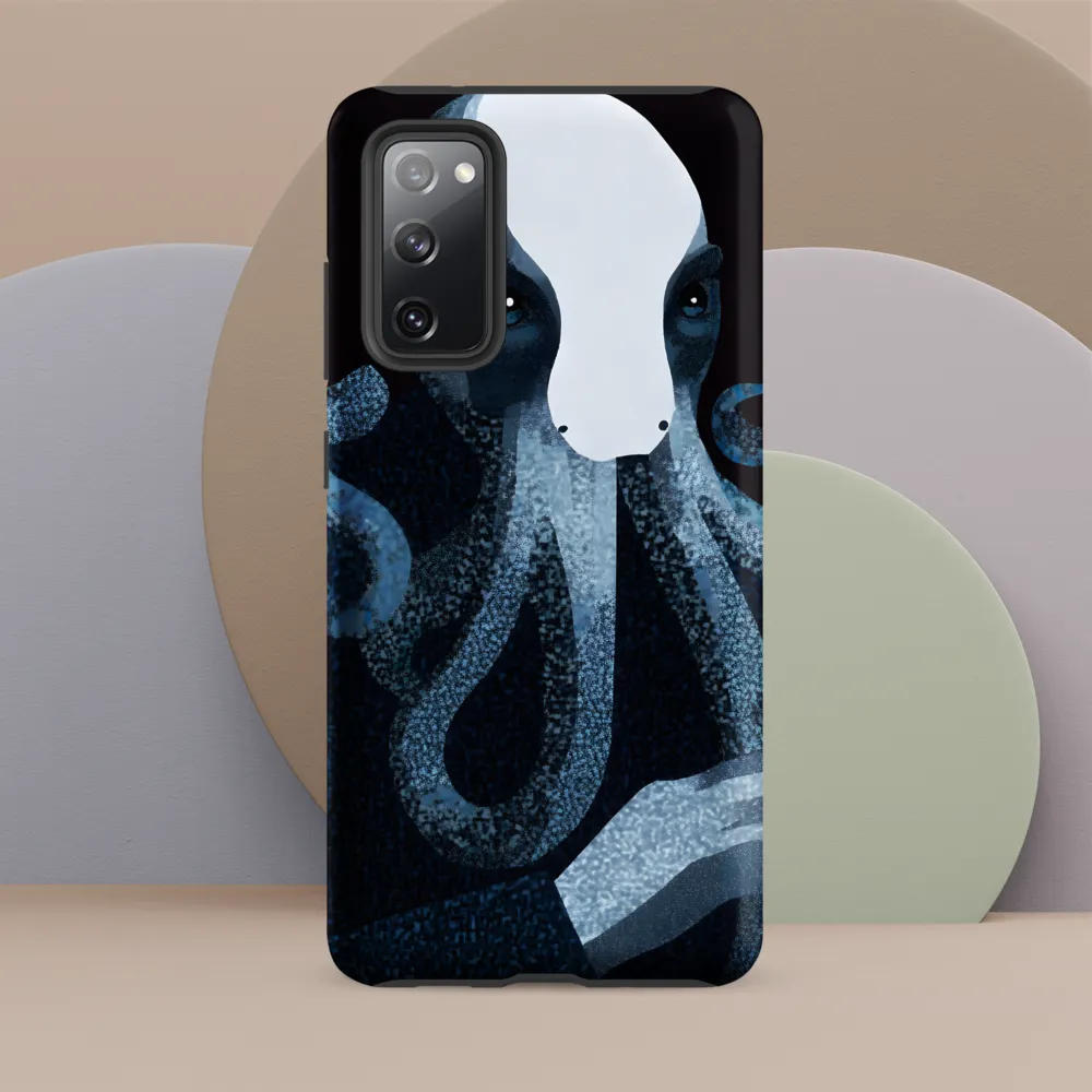 Octopoid Portrait in Blue and White
