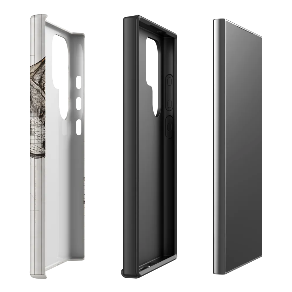 Geometric Harmony: The Essence of Wolves | Phone Case |  S24 Ultra | Tough Case | Matte