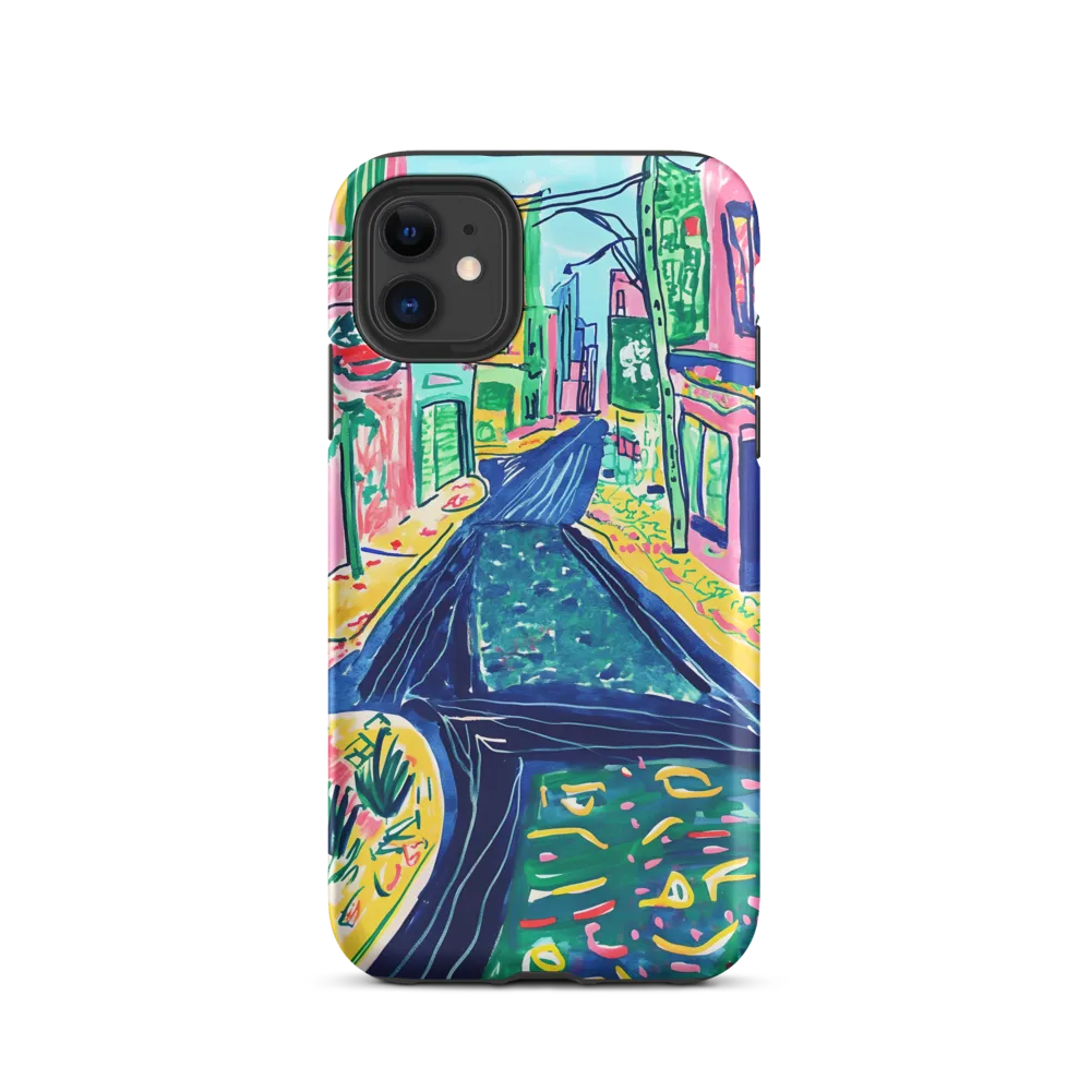 Dreamy Street in Vibrant Hues