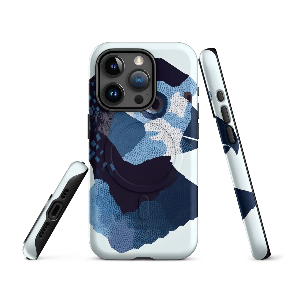 Abstract Avian Portrait in Blue