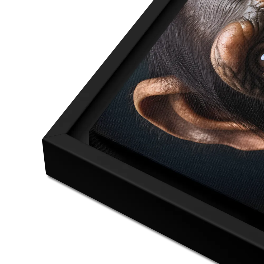Whispers of Curiosity | Canvas with Black Frame | 16″×20″