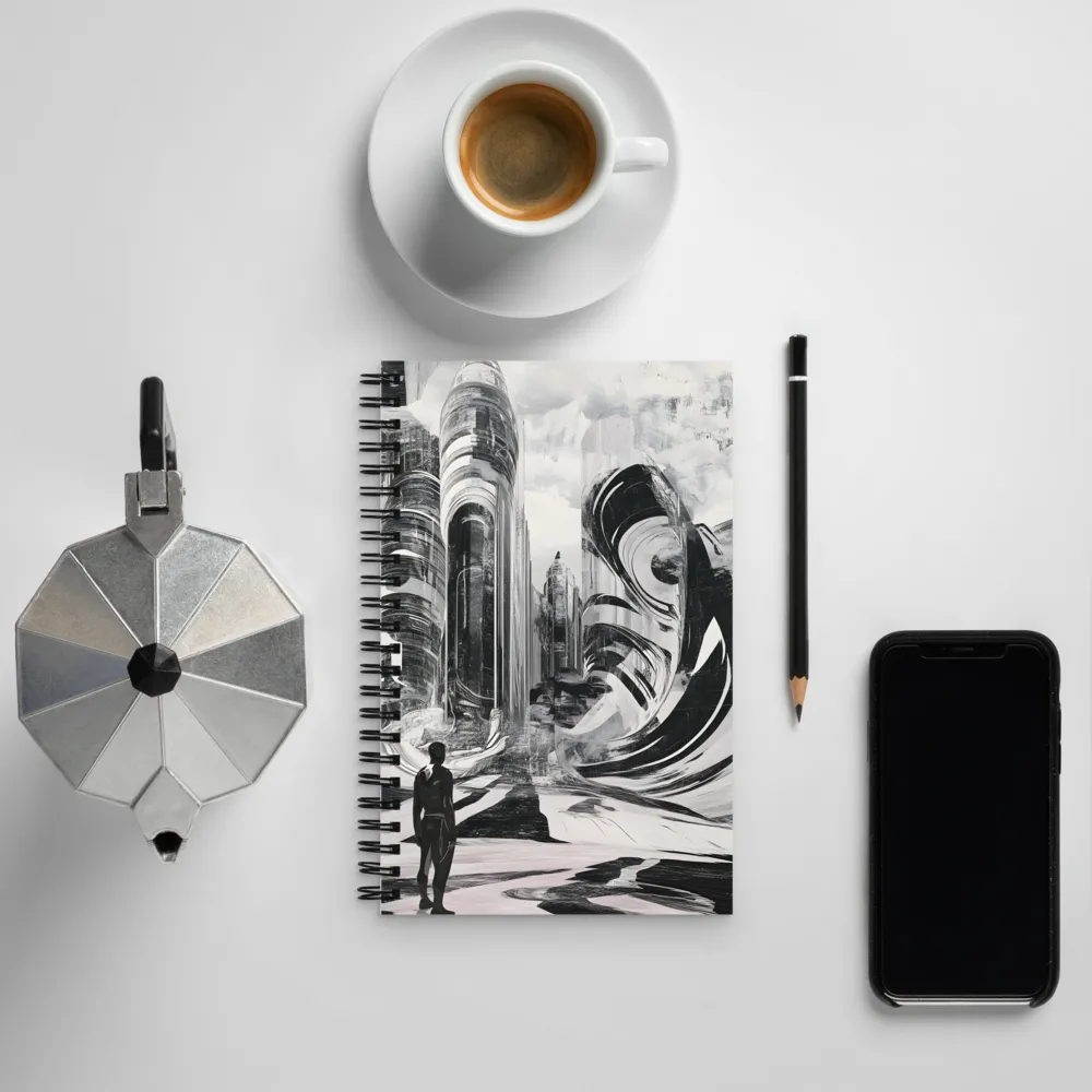 Architectural Dreams in Monochrome | Spiral Notebook