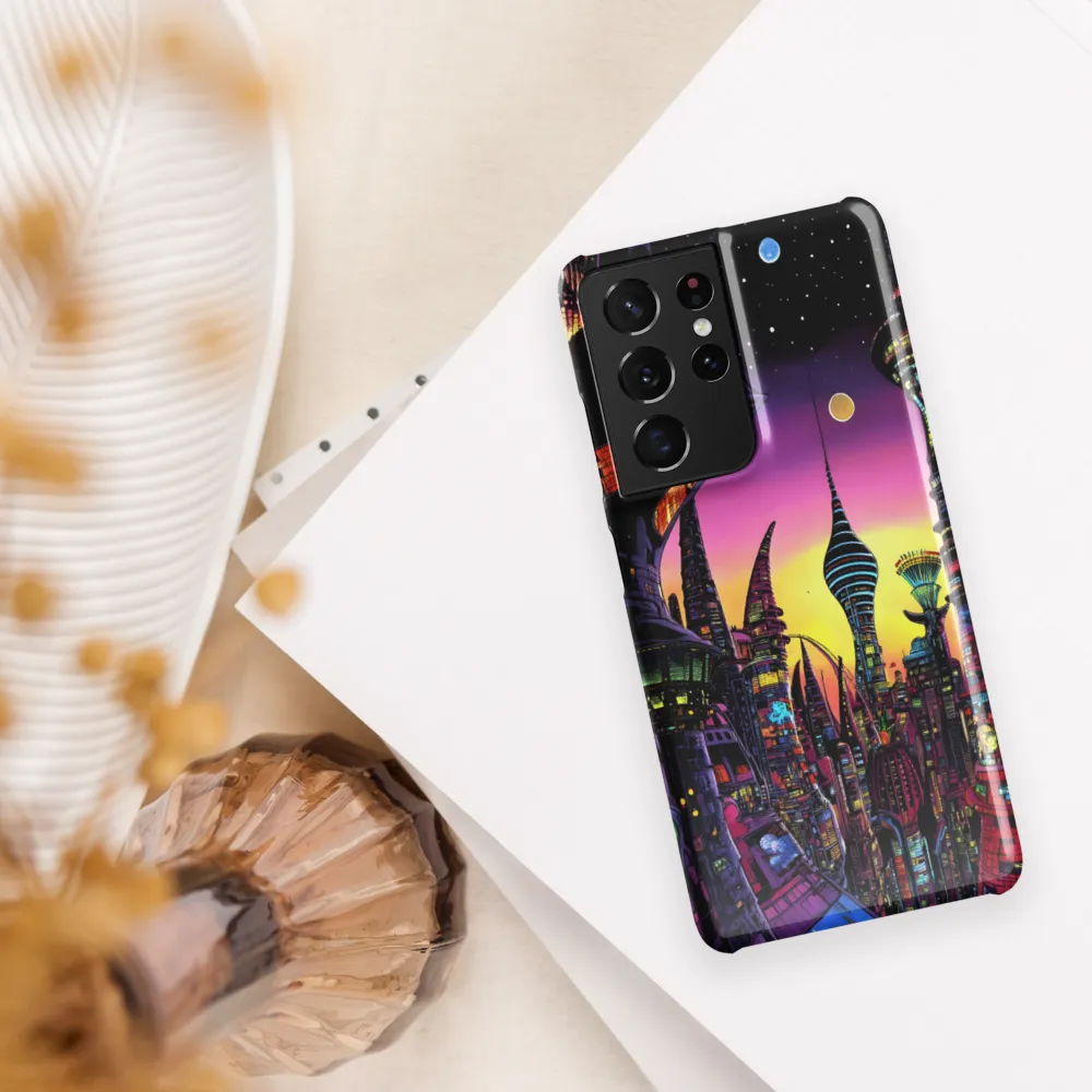 Futuristic Cityscape at Dusk | Phone Case |  S21 Ultra | Snap Case | Glossy