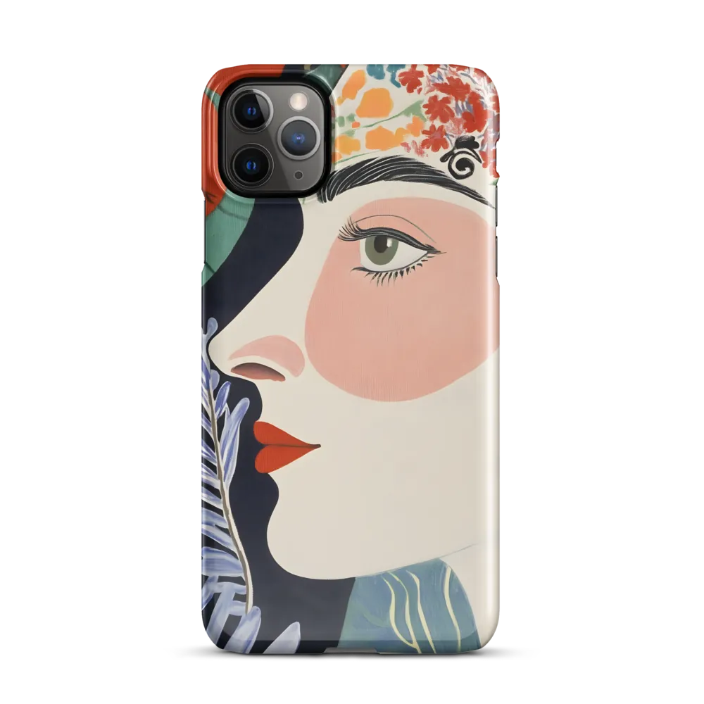 Floral Serenade: A Modern Portrait | Phone Case |  11 Pro Max | Snap Case | Glossy