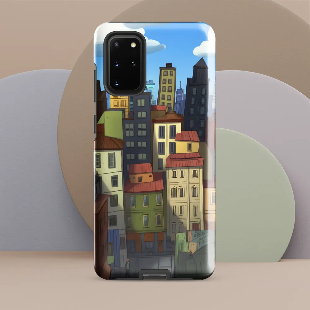 Urban Symphony: A Colorful Cityscape | Phone Case |  S20 Plus | Tough Case | Glossy