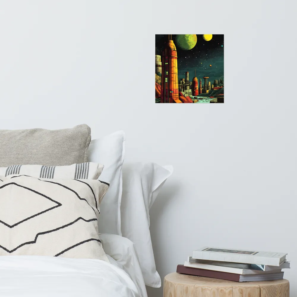 Cosmic Cityscape | Poster | 12″×12″
