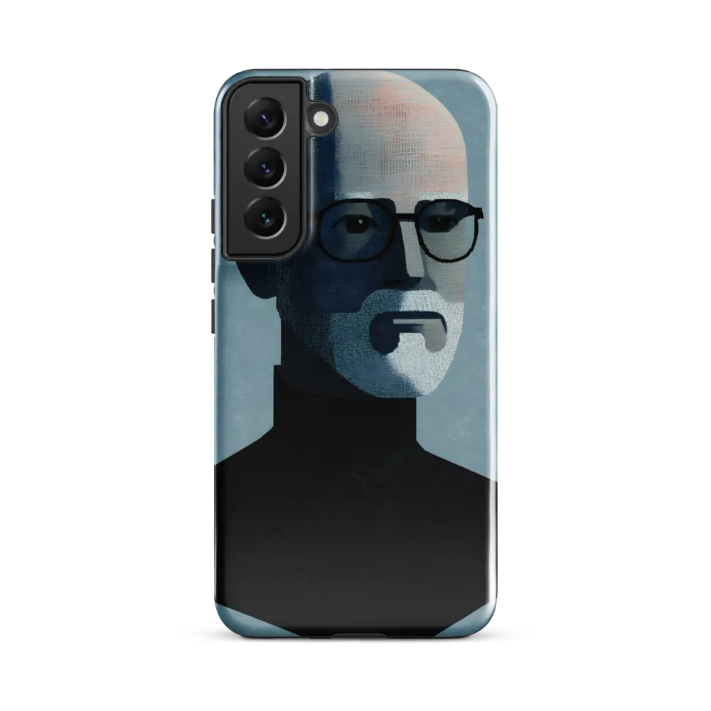 Minimalist Portrait of a Modern Man | Phone Case |  S22 Plus | Tough Case | Glossy