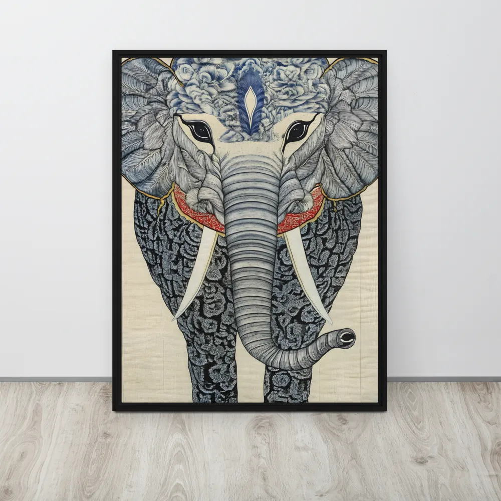 Majesty of the Elephant | Canvas with Black Frame | 24″×32″