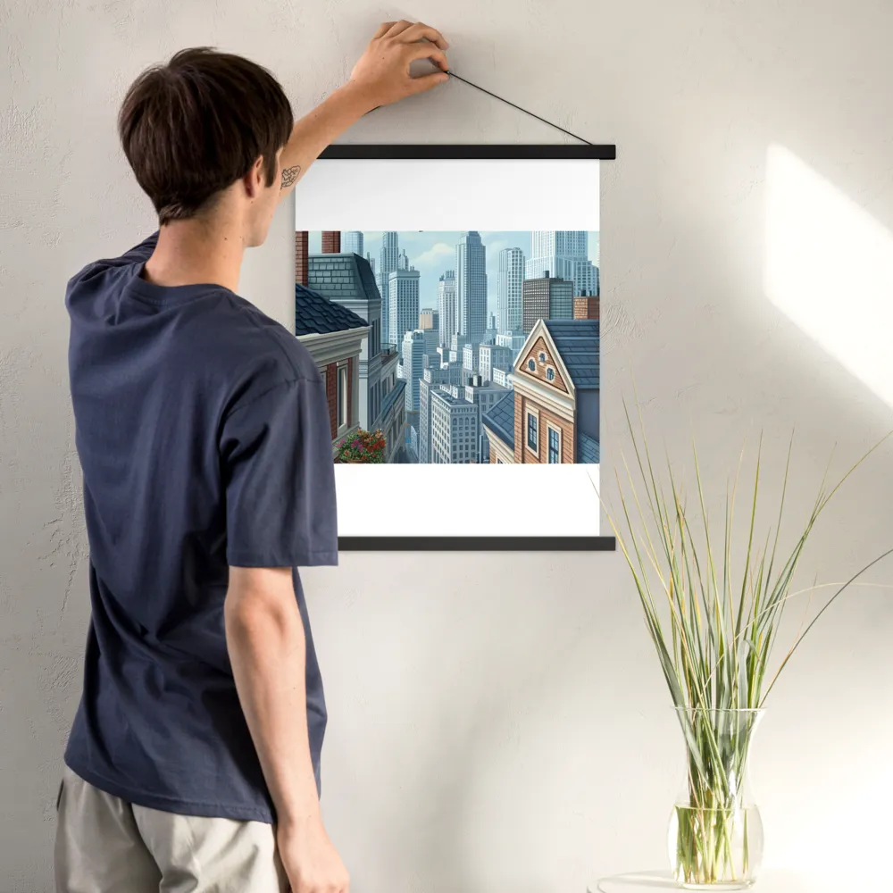 Urban Symphony | Poster With Black Wood Hanger | 18″×24″