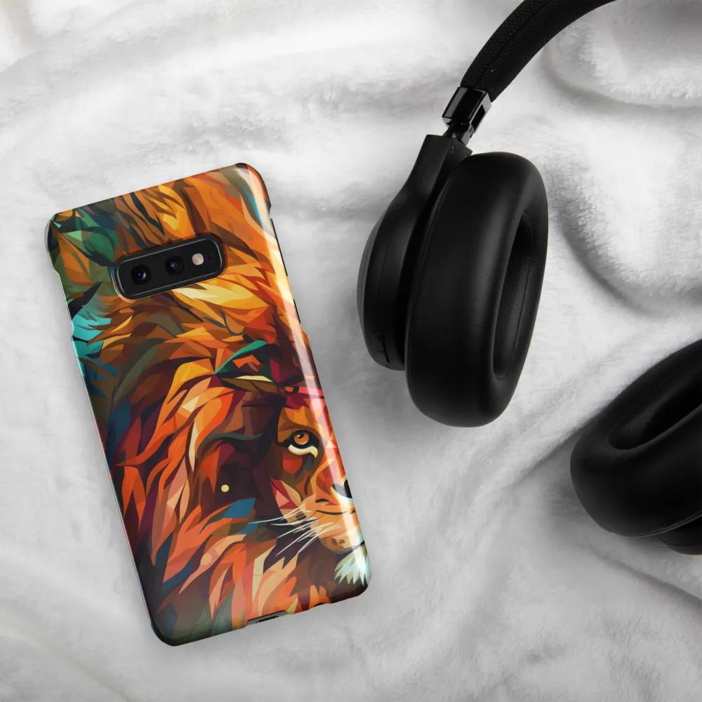 Majestic Gaze: The Polygonal Lion