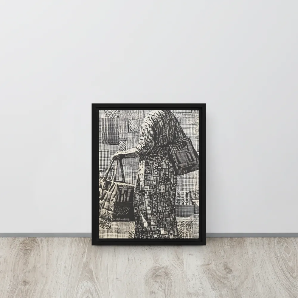 Urban Reflections: A Shopping Narrative | Canvas with Black Frame | 11″×14″