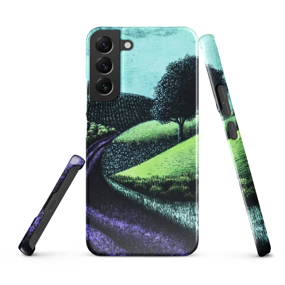 Winding Serenity: A Modern Landscape | Phone Case |  S22 Plus | Snap Case | Glossy