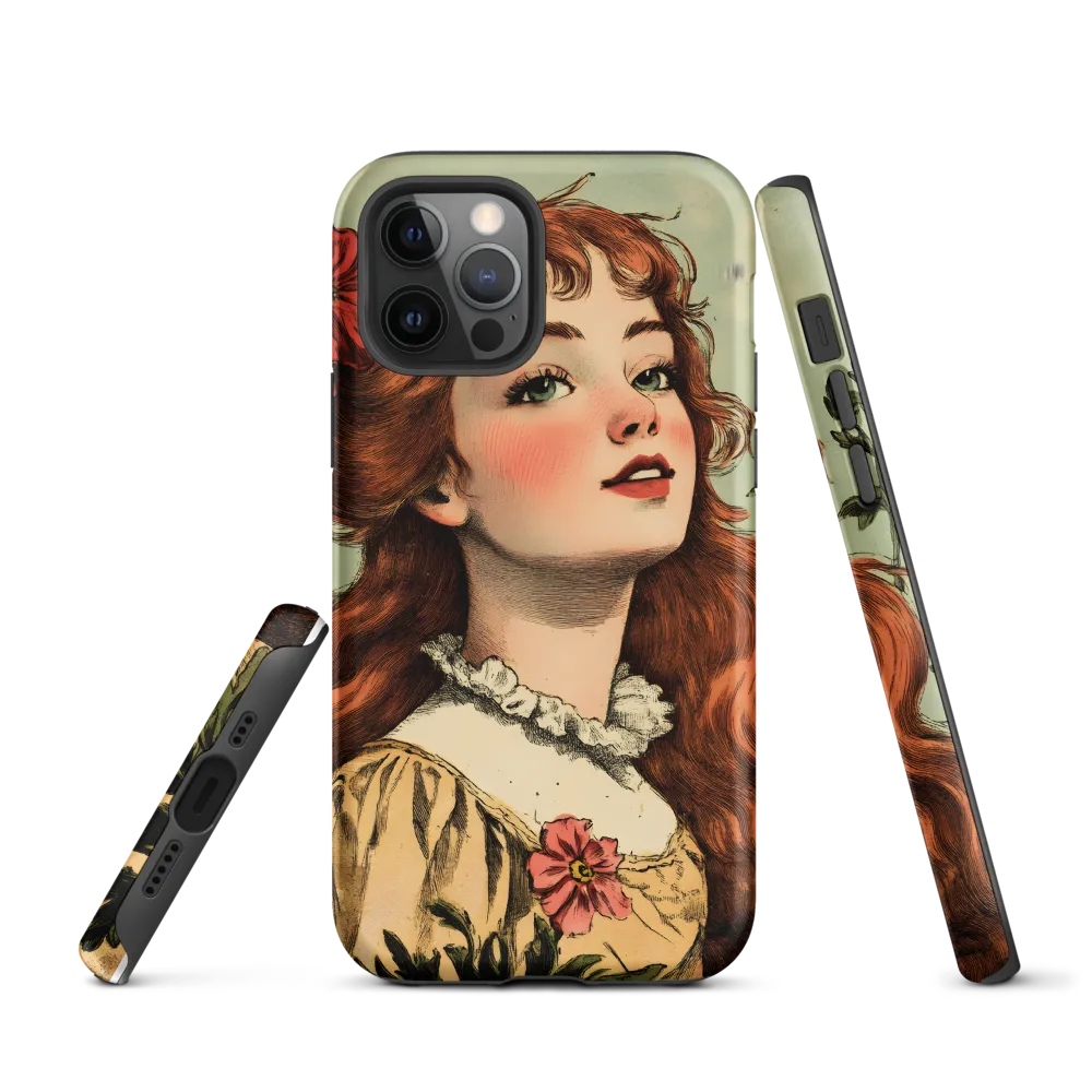 Whimsical Portrait of a Flower-Adorned Girl