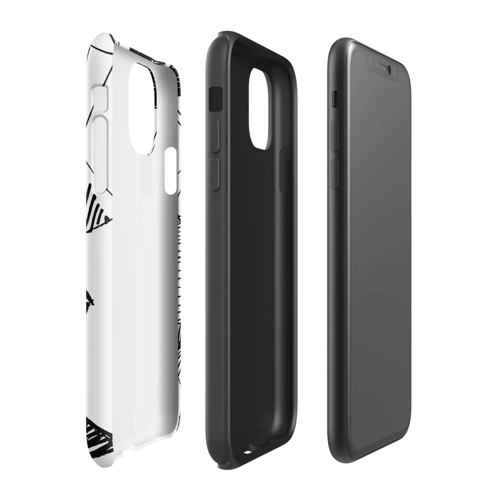 Dynamic Geometry in Ink | Phone Case |  11 | Tough Case | Matte