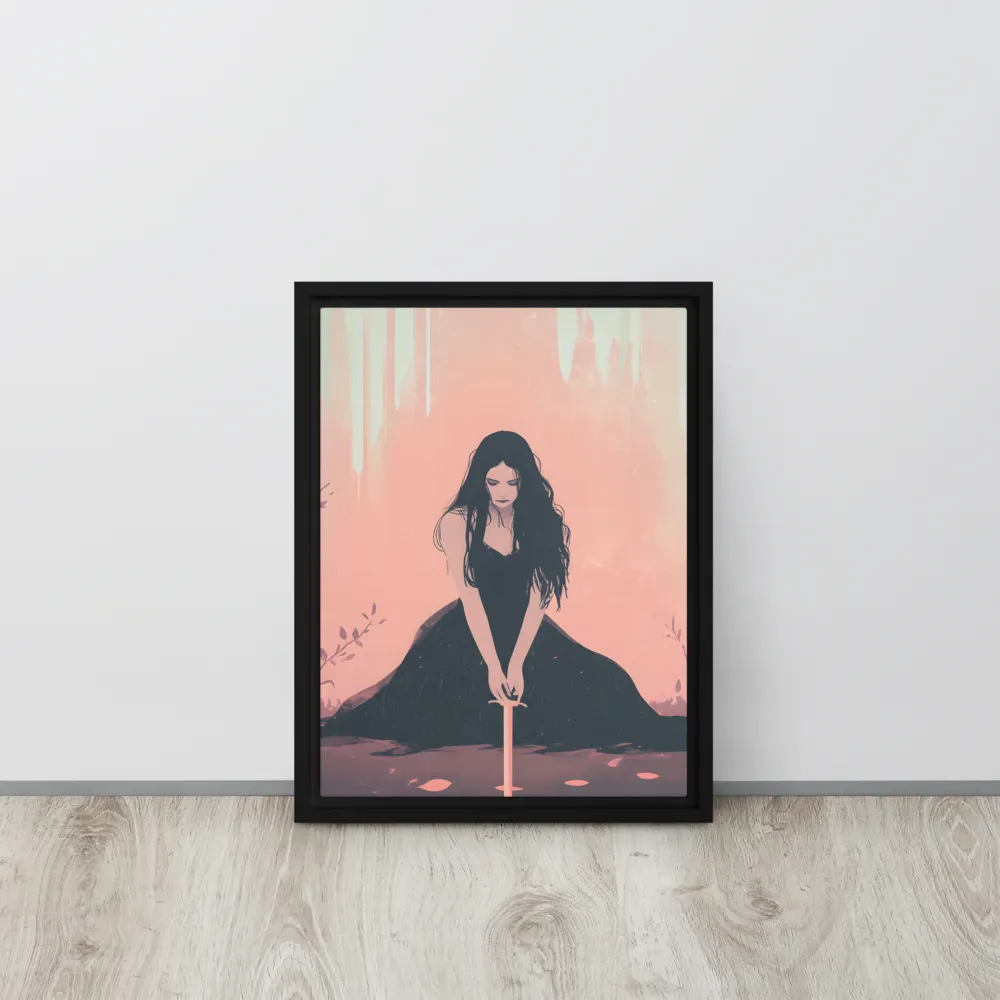 The Guardian of Solitude | Canvas with Black Frame | 12″×16″