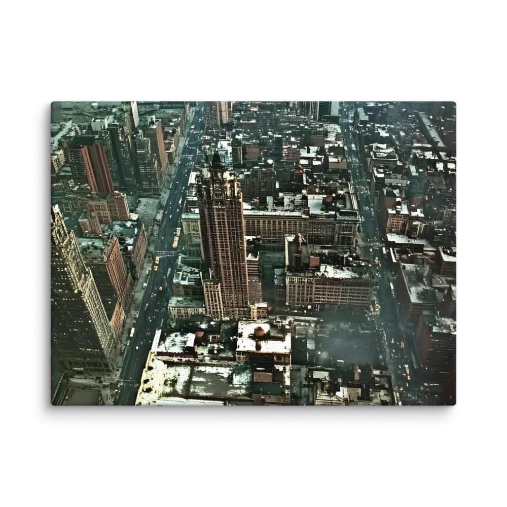 Aerial Symphony of Urban Life | Canvas | 9″×12″