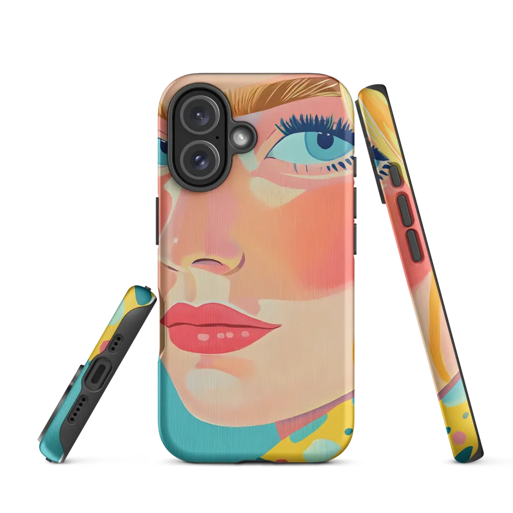 Vibrant Elegance: A Pop Art Portrait | Phone Case