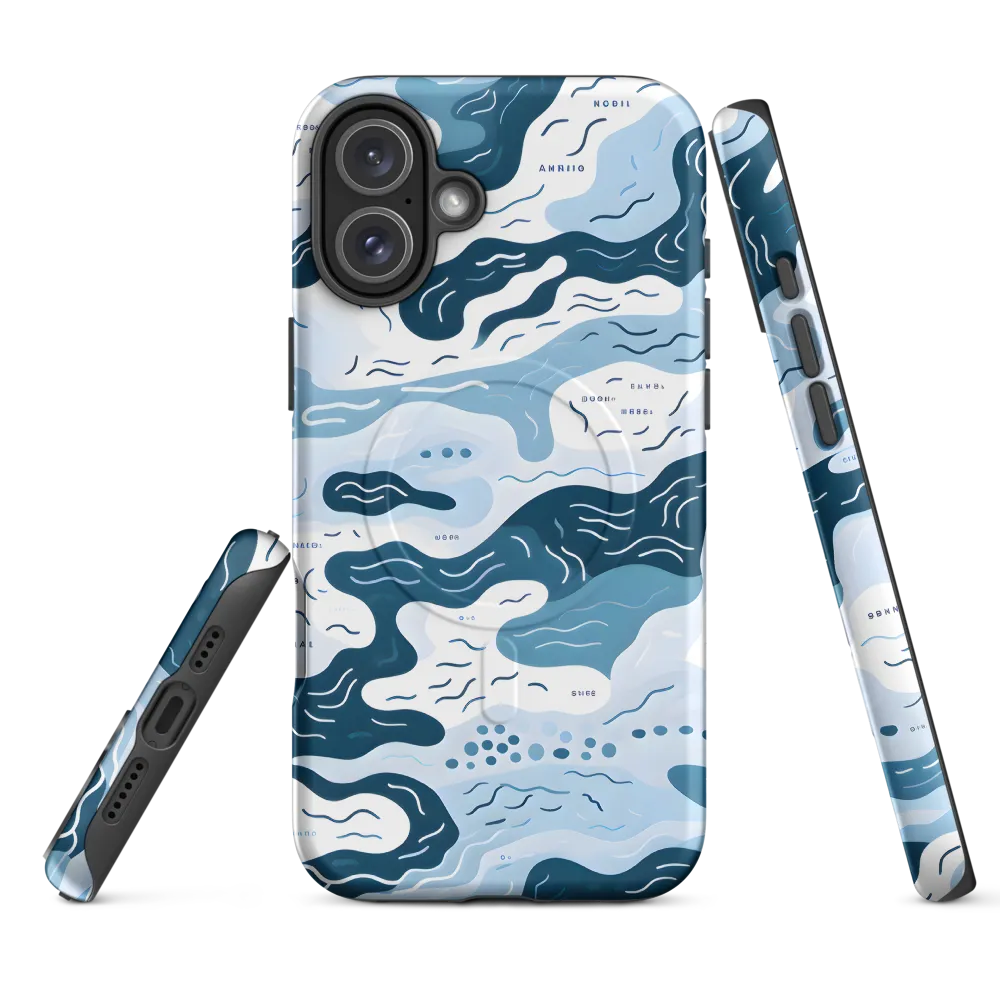 Flowing Waters: An Abstract Journey | Phone Case |  16 Plus | MagSafe® Tough Case | Matte
