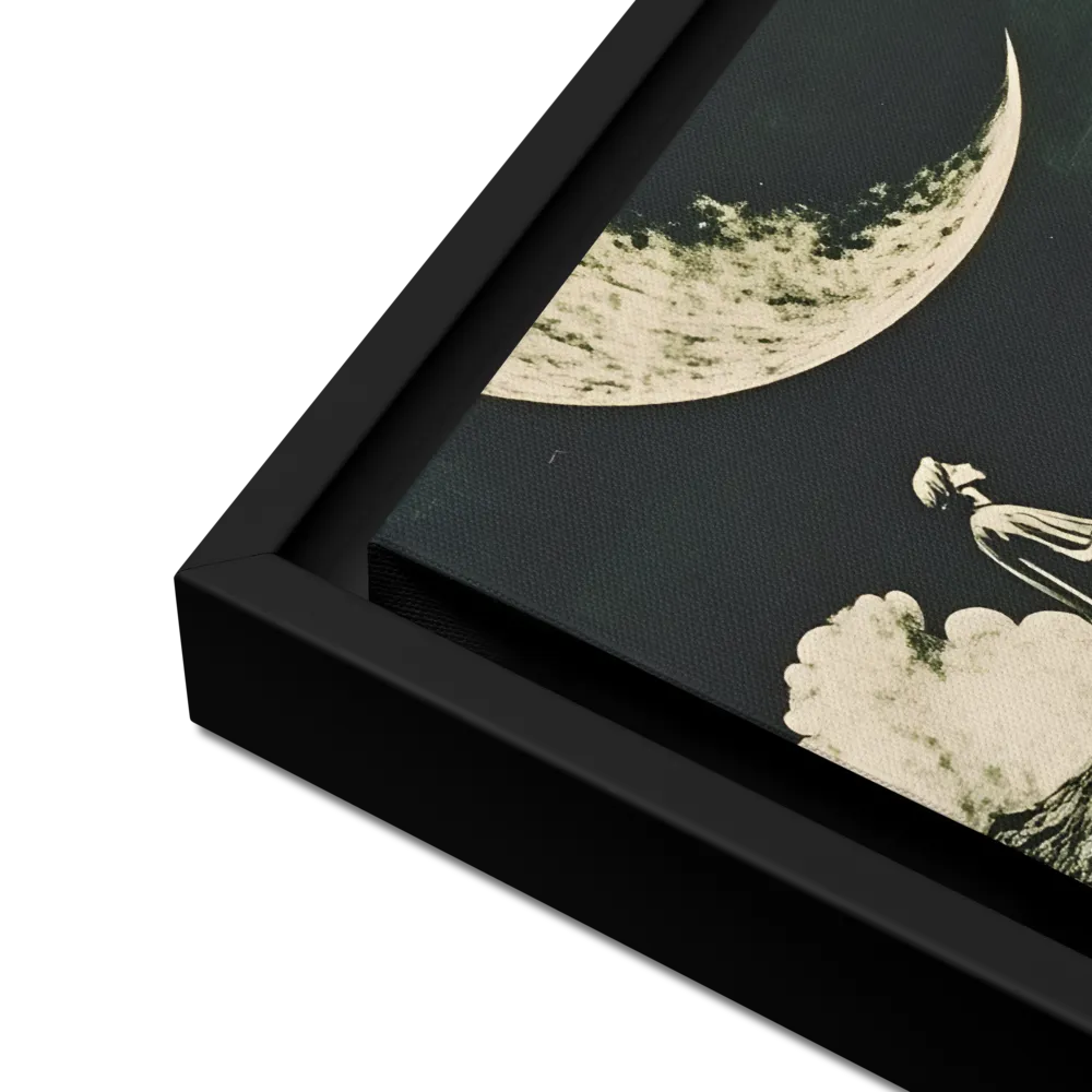 Whispers of the Moon | Canvas with Black Frame | 12″×16″