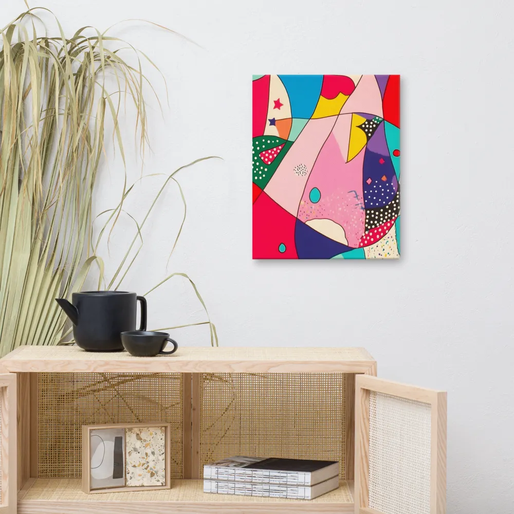 Playful Geometry in Color | Canvas | 16″×20″
