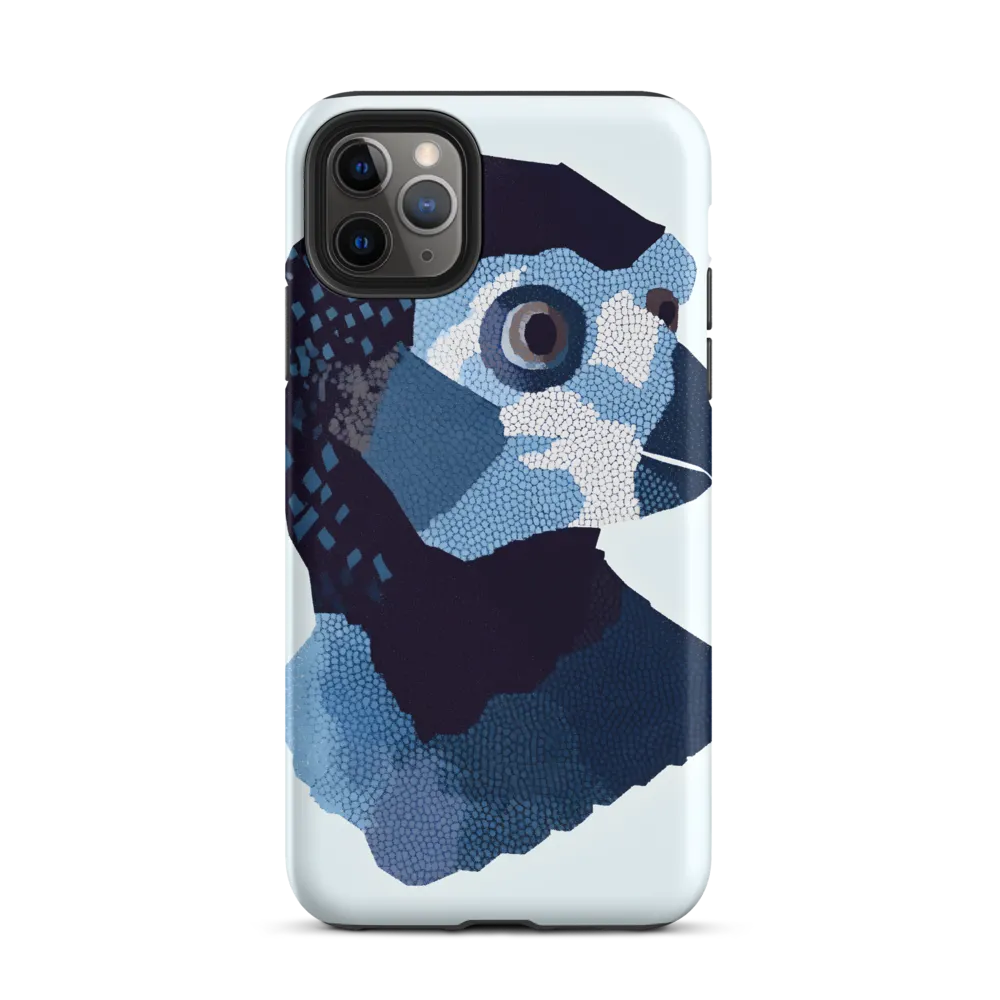 Abstract Avian Portrait in Blue