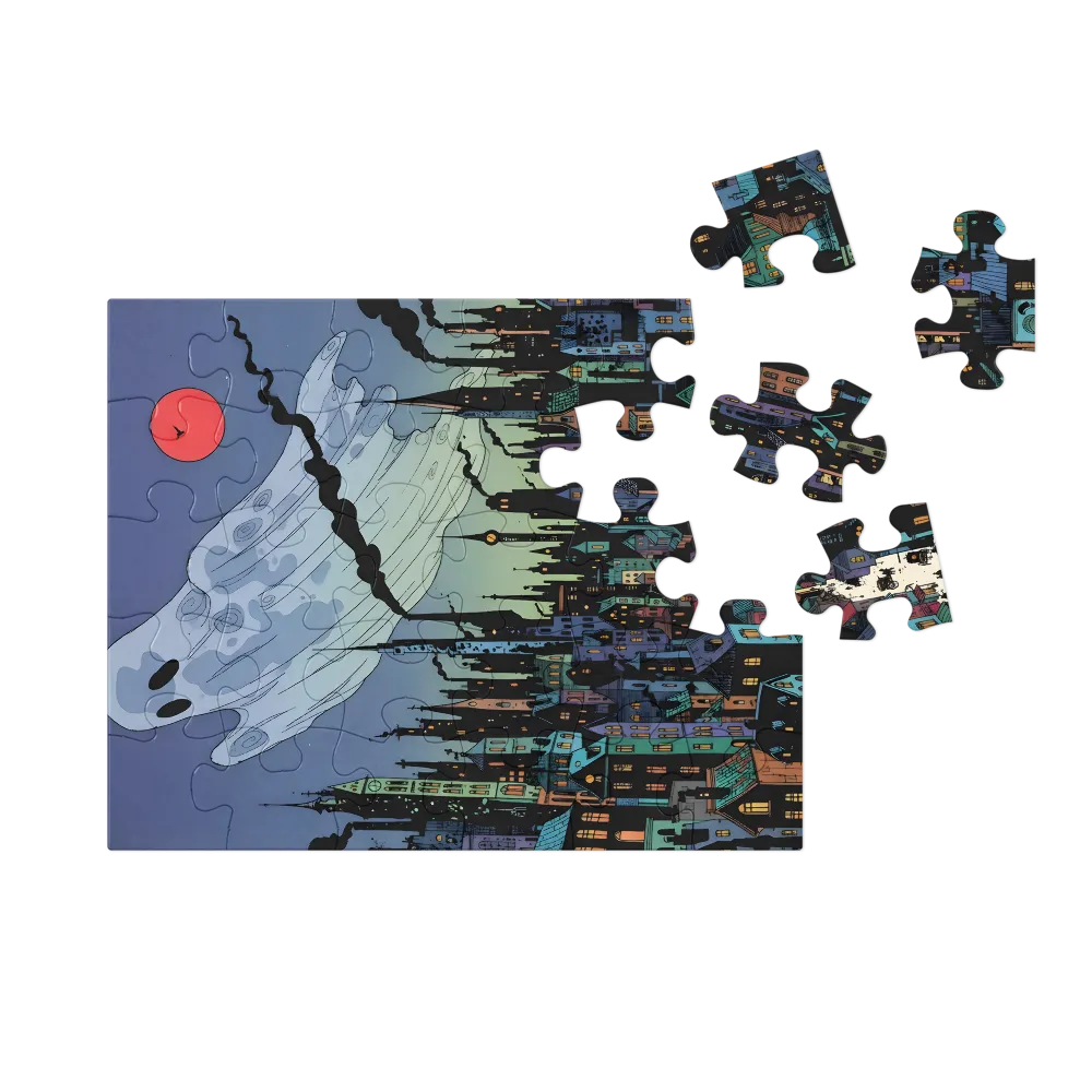 Specter Over the City 
 Jigsaw Puzzle in Tin Box