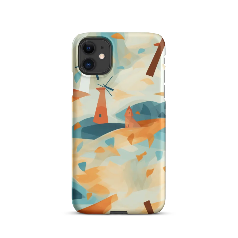 Whimsical Windmills in a Tranquil Landscape | Phone Case |  11 | Snap Case | Matte
