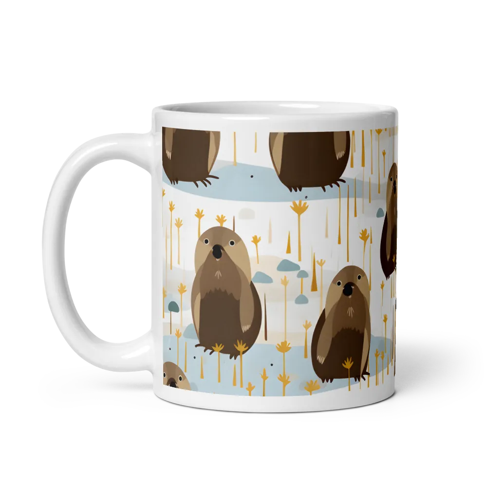 Whimsical Waters: A Celebration of Otters and Seals | Mug with White inside | 11 oz