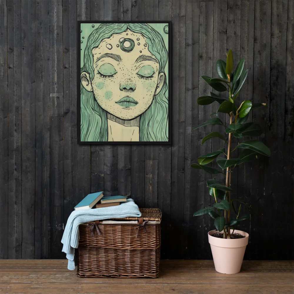 Beneath the Surface | Canvas with Black Frame | 24″×32″