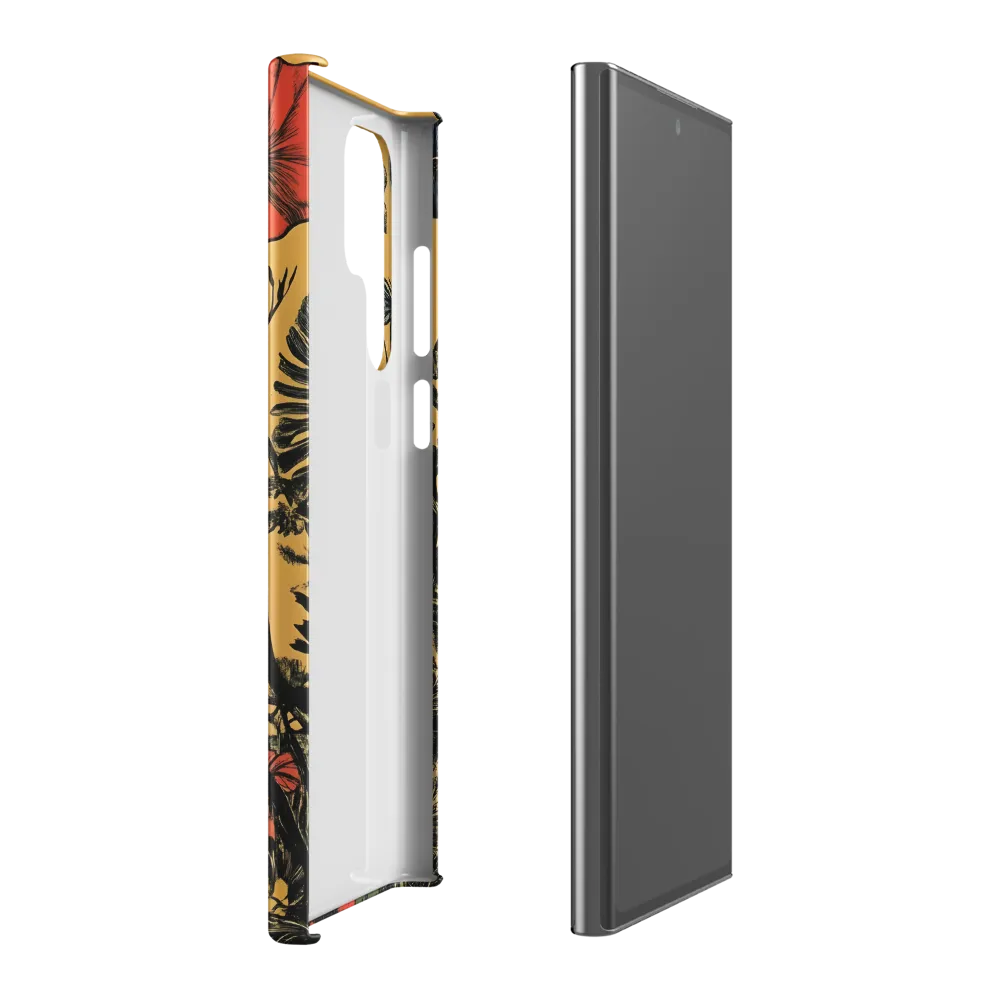 Floral Majesty: The Elephant's Sanctuary | Phone Case |  S22 Ultra | Snap Case | Matte