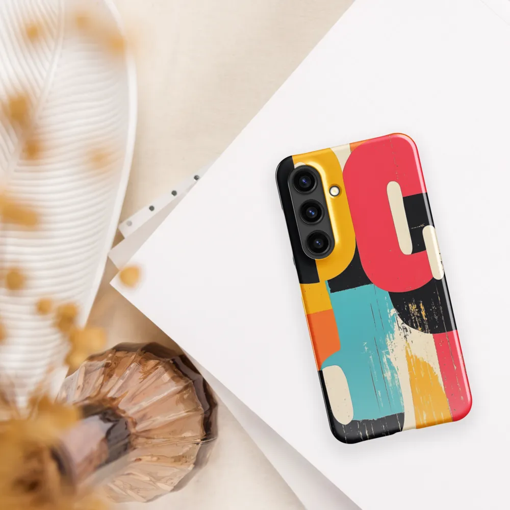 Colorful Curves: Numbers in Harmony | Phone Case |  S24 | Snap Case | Glossy