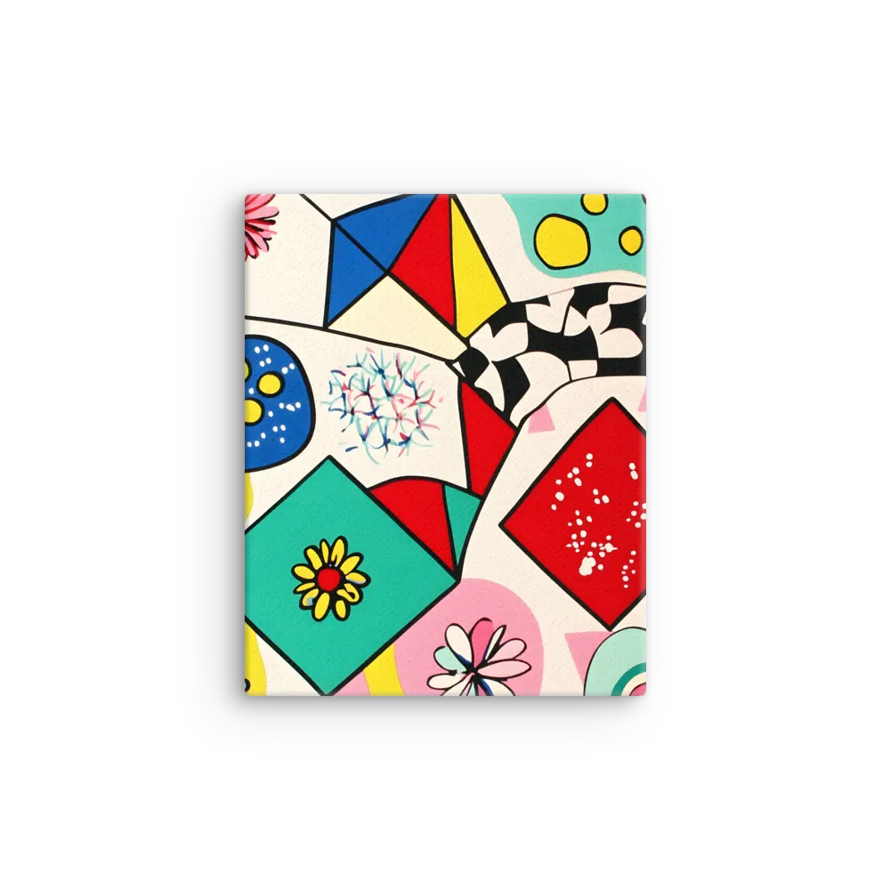 Joyful Geometry: A Playful Dance of Shapes and Colors | Thin Canvas | 8″×10″