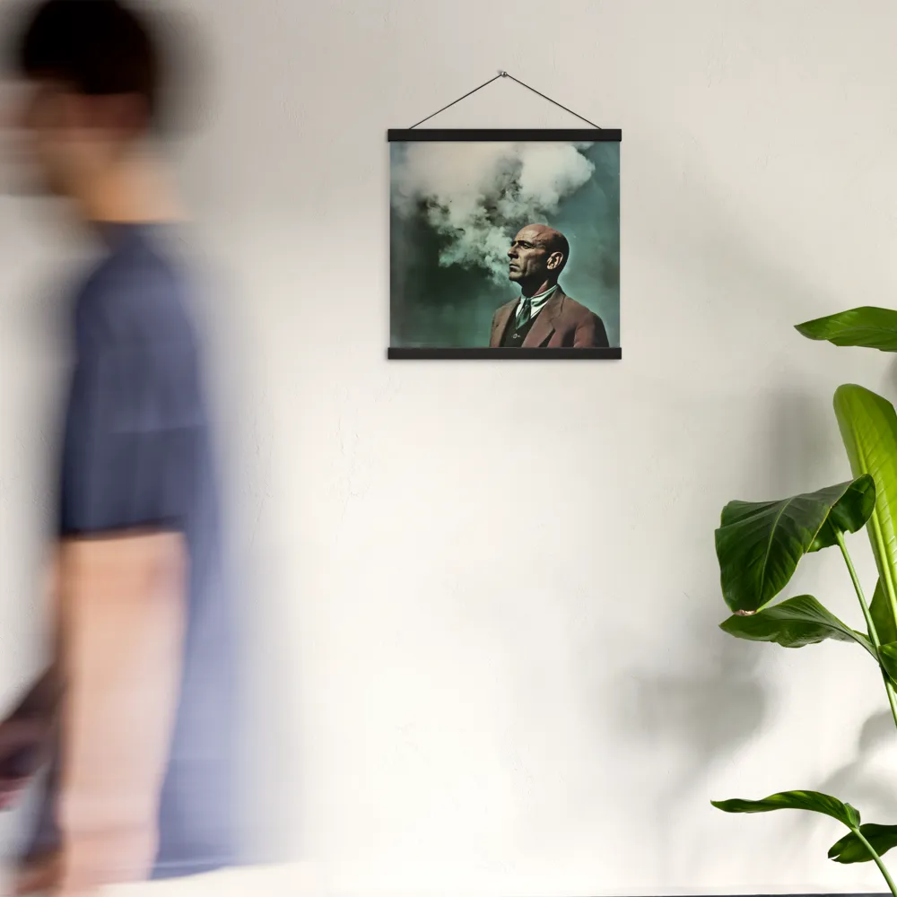 Clouded Thoughts | Poster With Black Wood Hanger | 16″×16″