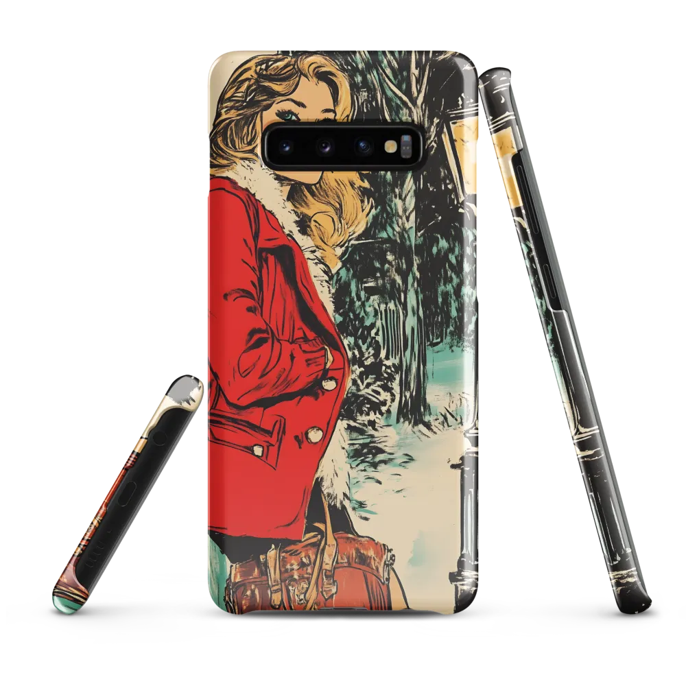 Winter Glamour in Red | Phone Case |  S10 Plus | Snap Case | Glossy