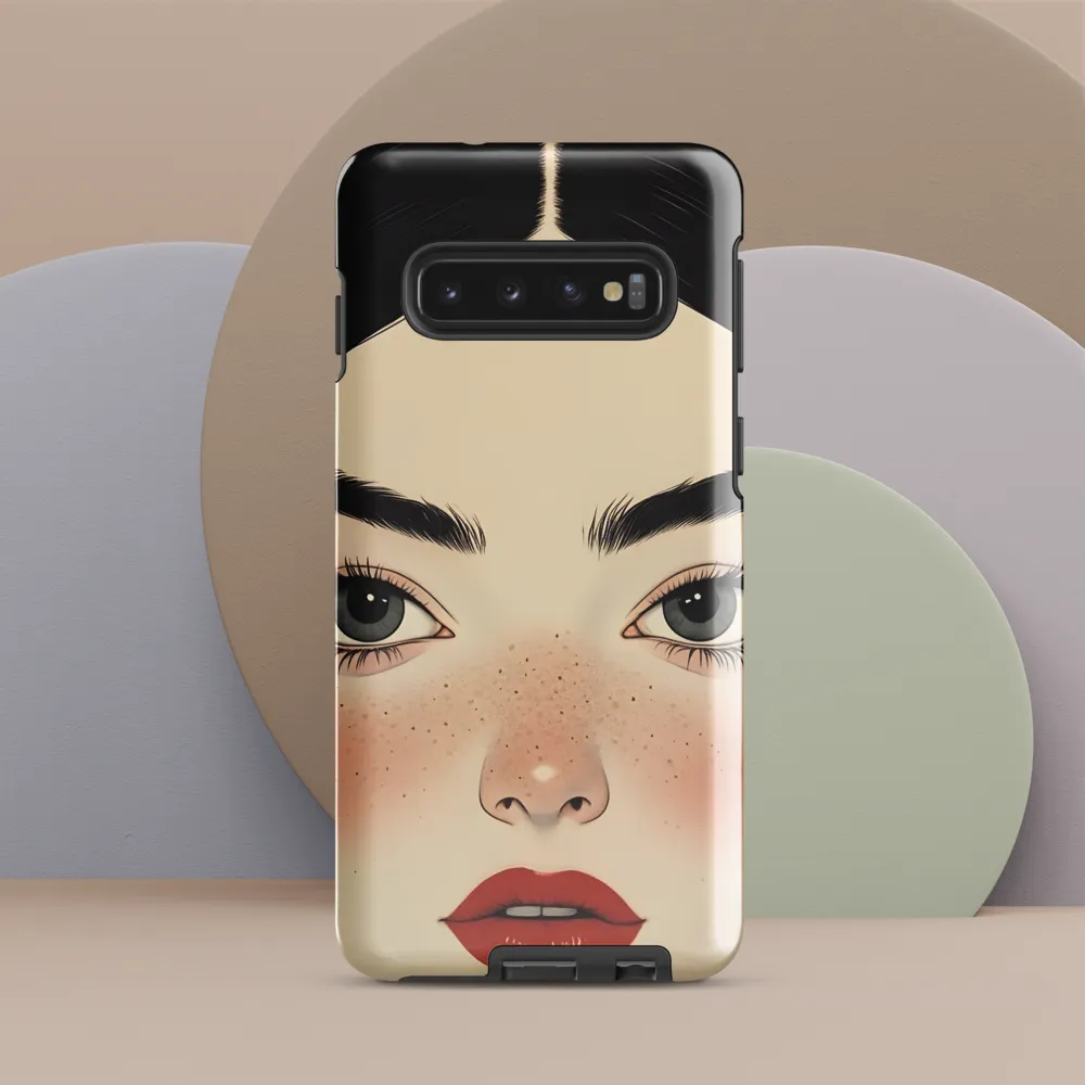 Serenity Captured: A Modern Portrait | Phone Case |  S10 | Tough Case | Glossy