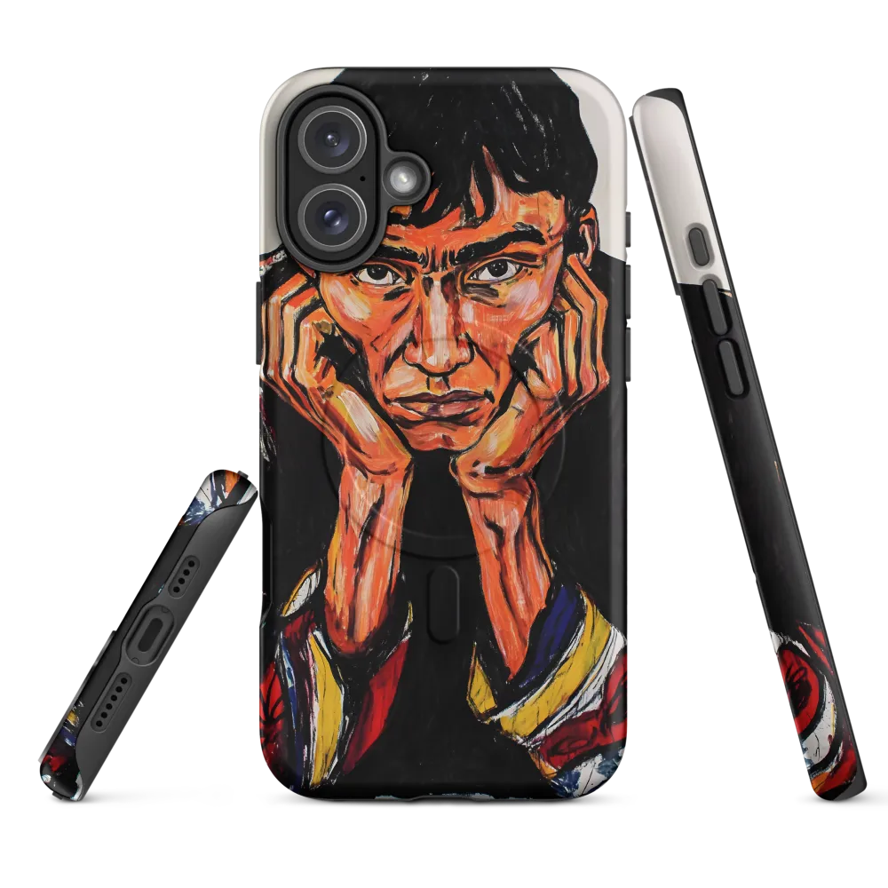 Contemplative Intensity: An Expressionist Portrait