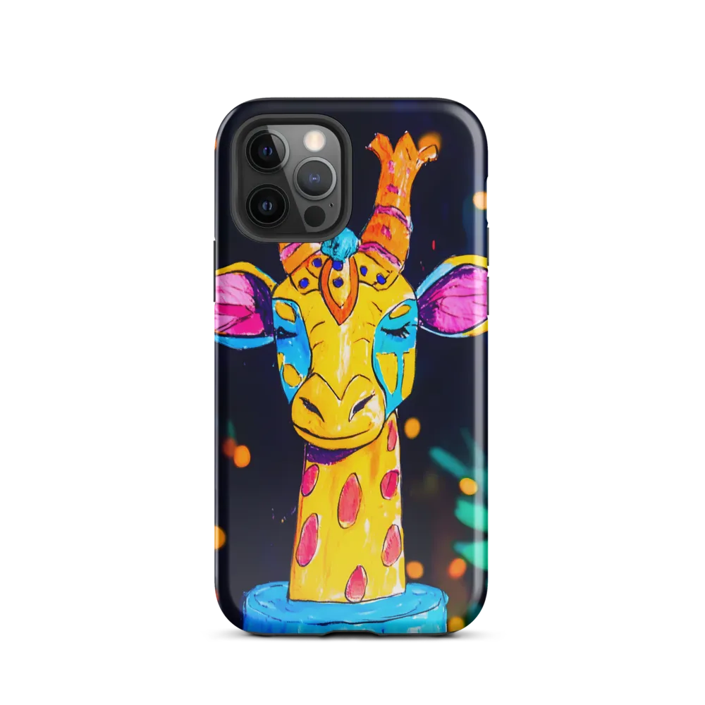 Whimsical Giraffe in Vibrant Colors