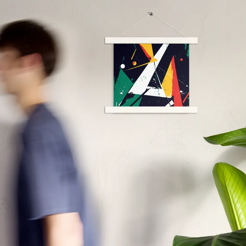 Dynamic Geometries | Poster With White Wood Hanger | 10″×10″