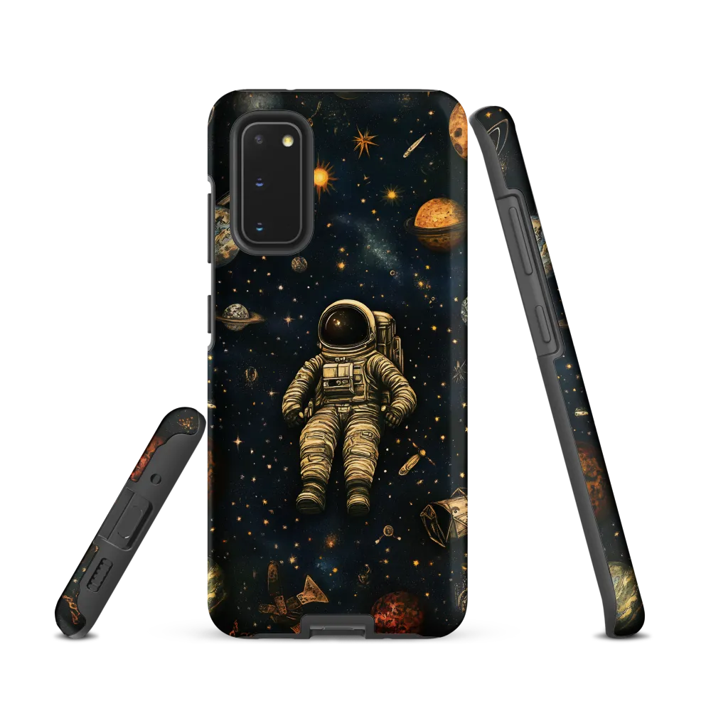 Cosmic Voyage: An Astronaut's Solitude | Phone Case |  S20 | Tough Case | Matte
