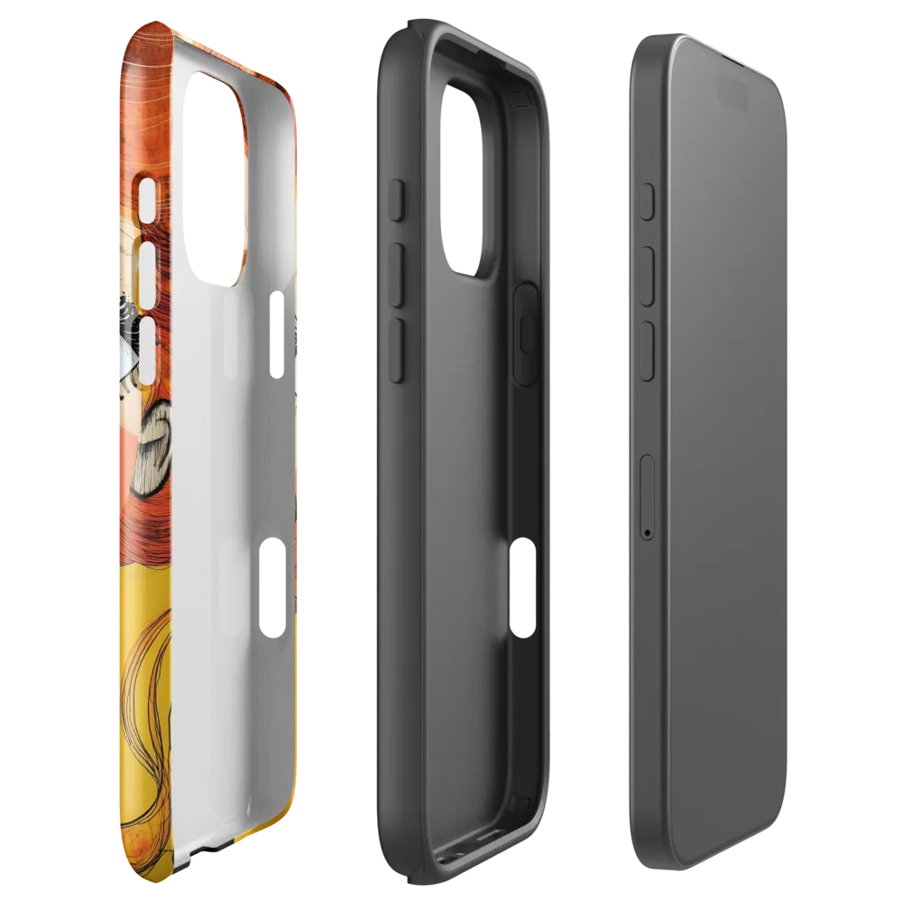 Whimsical Portrait of a Girl | Phone Case |  16 Pro Max | Tough Case | Glossy
