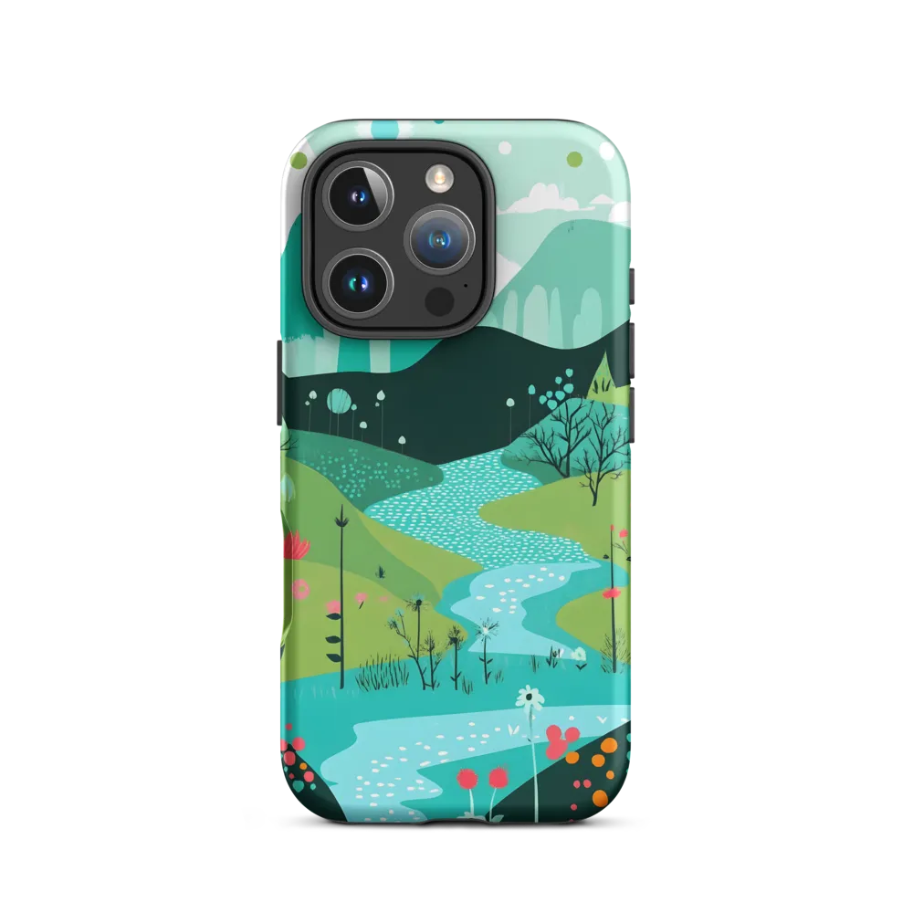 Whimsical River in a Lush Landscape