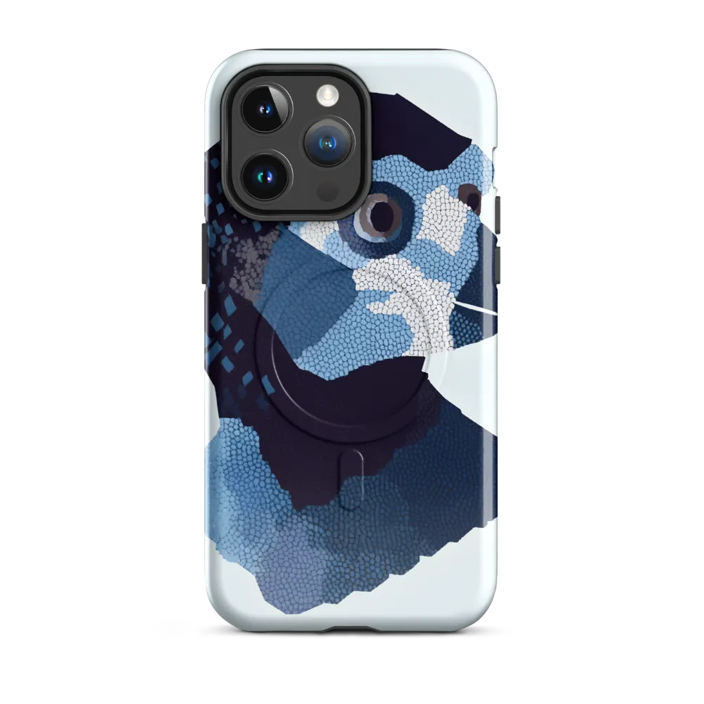 Abstract Avian Portrait in Blue