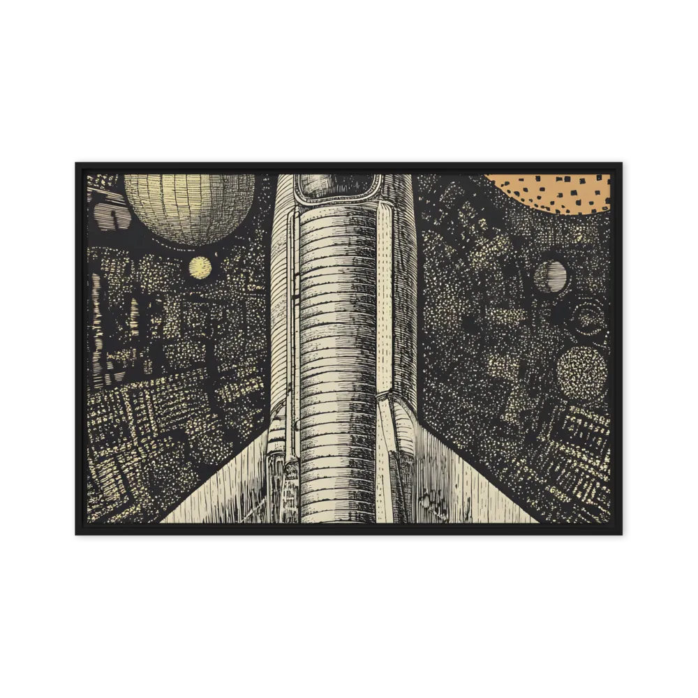 Voyage to the Unknown | Canvas with Black Frame | 24″×36″