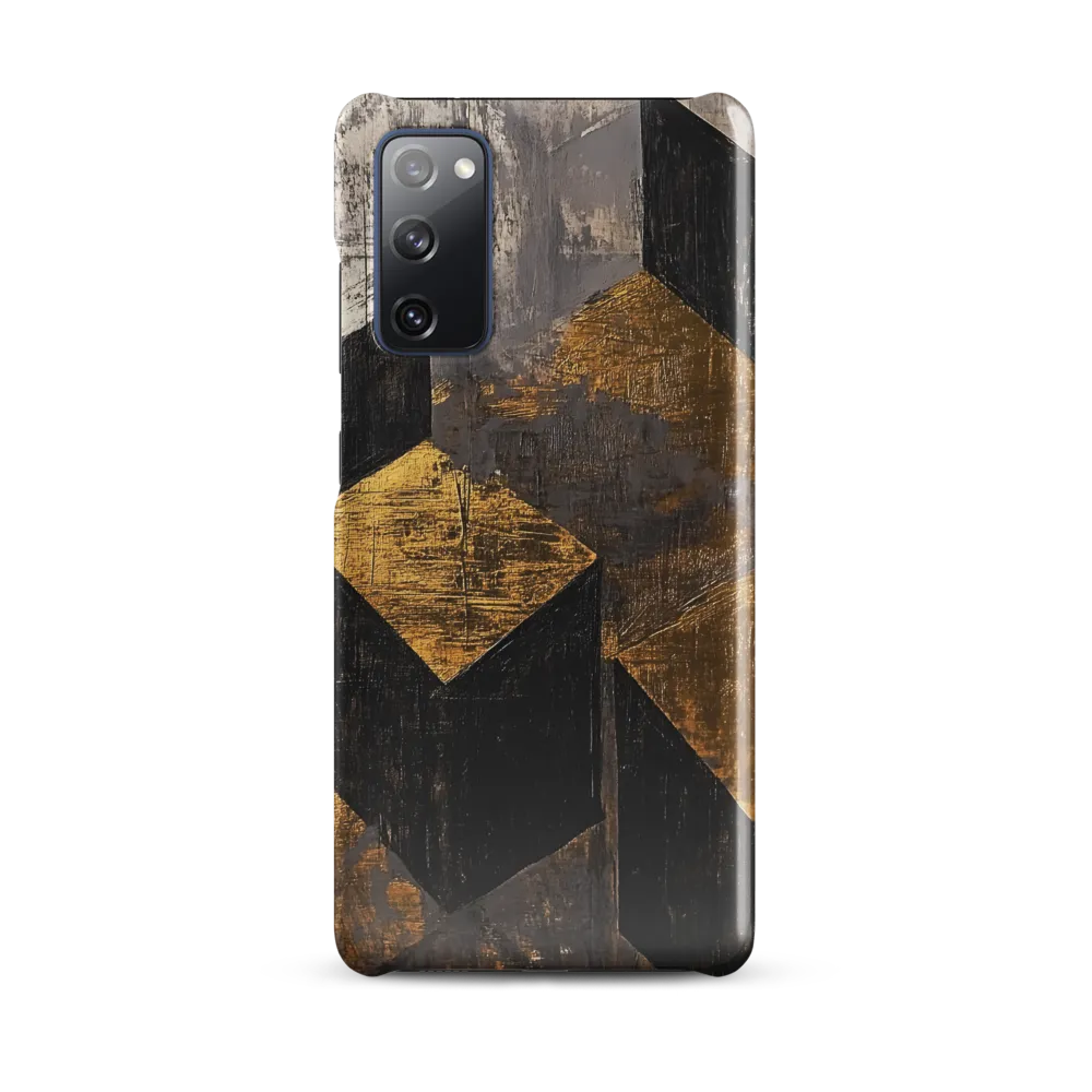 Geometric Harmony in Gold and Black | Phone Case |  S20 FE | Snap Case | Glossy