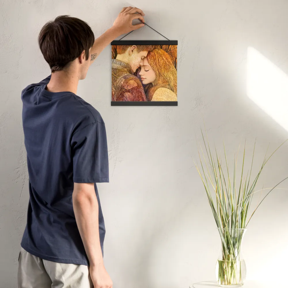 Embrace of Autumn | Poster With Black Wood Hanger | 12″×12″