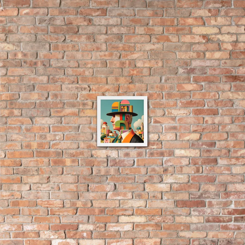 Architectural Profile 
 Poster with White Frame | 10″x 10″