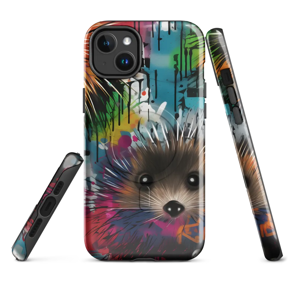 Whimsical Hedgehogs in a Kaleidoscopic Wonderland | Phone Case |  14 Plus | MagSafe® Tough Case | Glossy