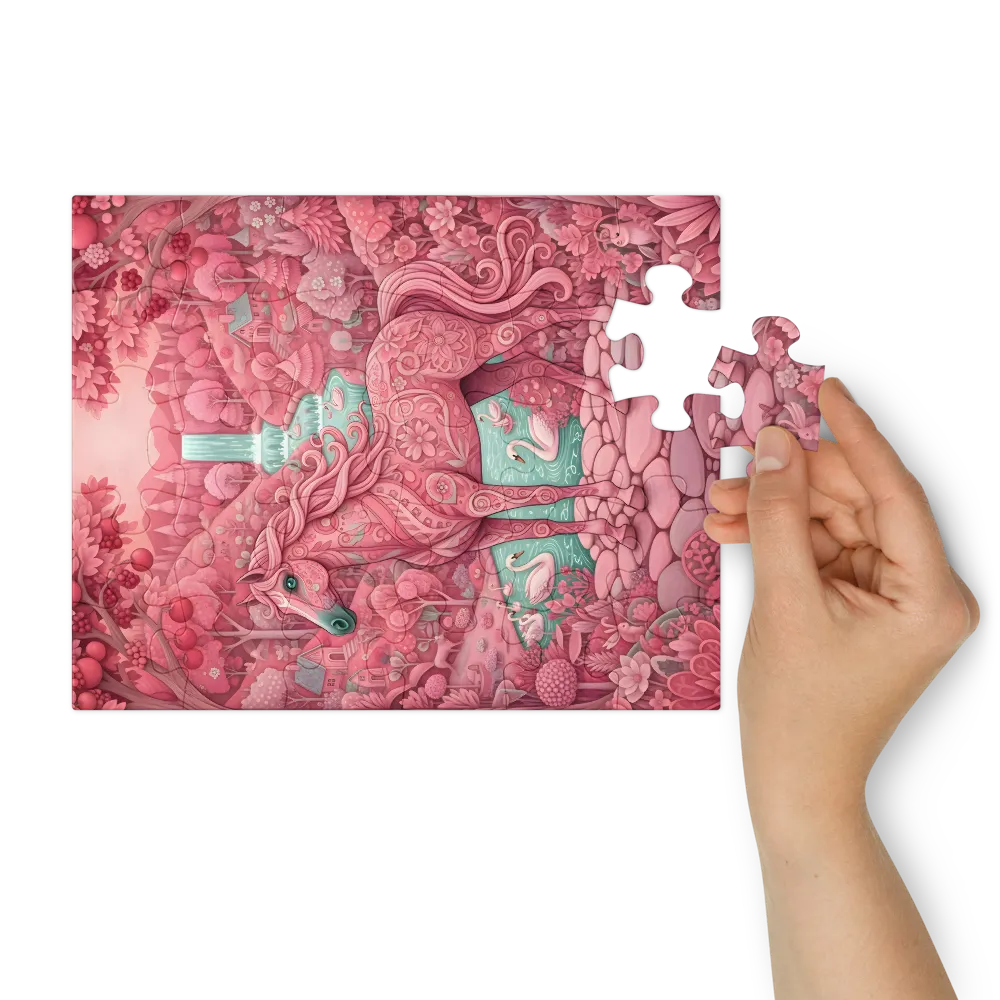 Rose Garden Mare 
 Jigsaw Puzzle in Tin Box