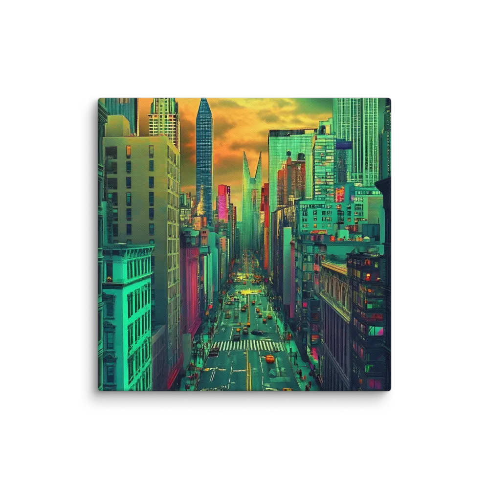 Urban Surrealism: Neon Dreams | Canvas | 10″×10″