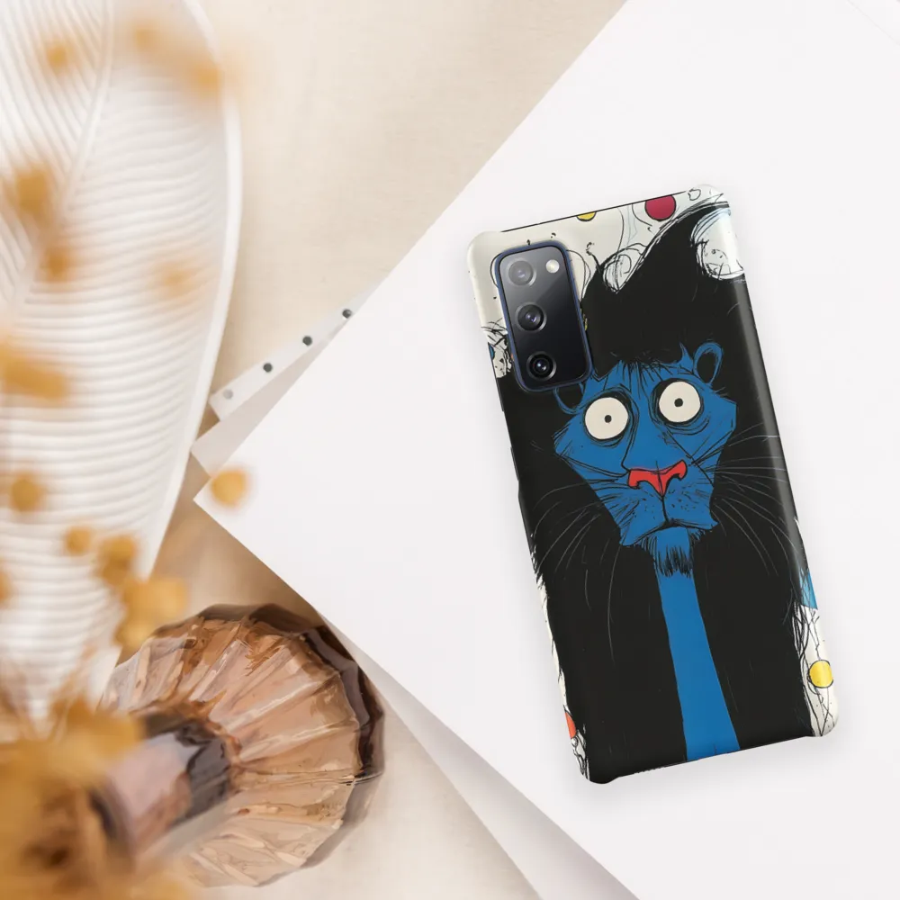 Whimsical Blue Lion